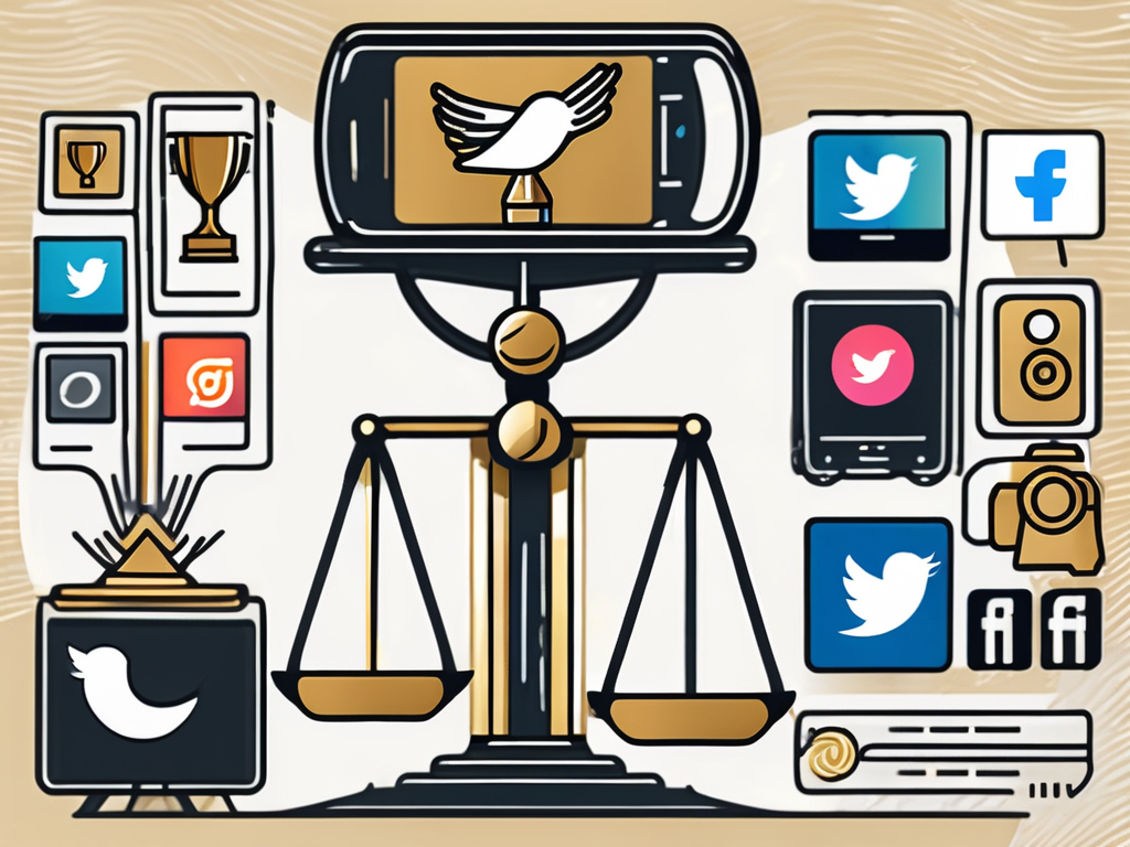 Various social media icons (like the bird for twitter