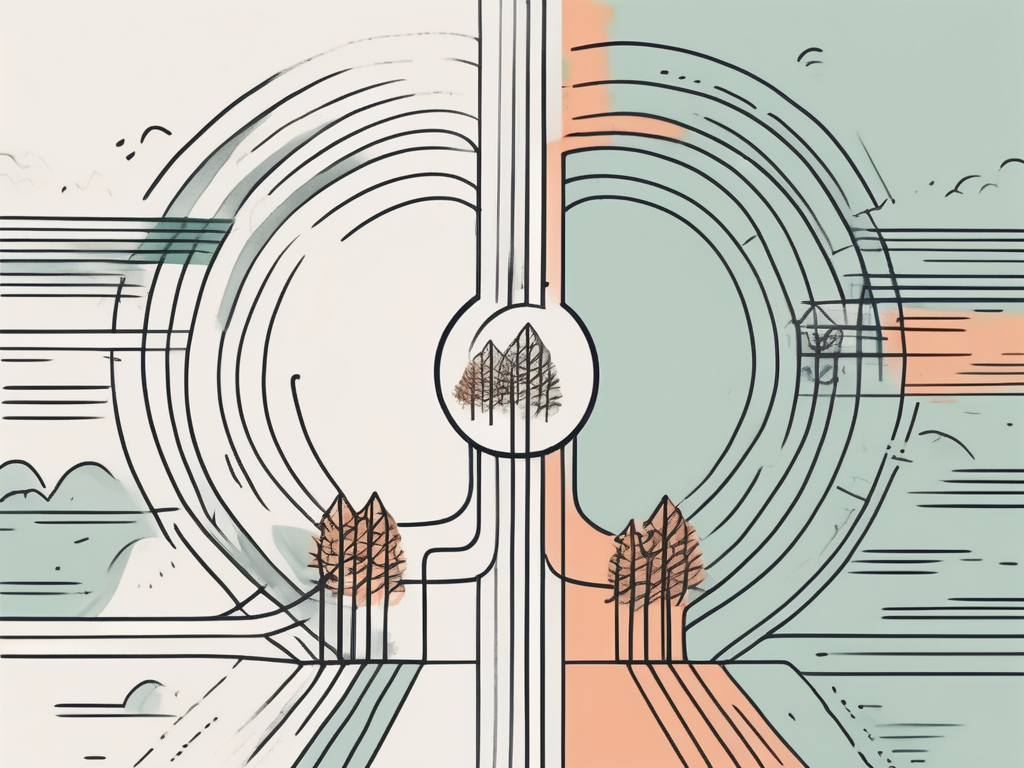 Two distinct pathways symbolizing a/b testing