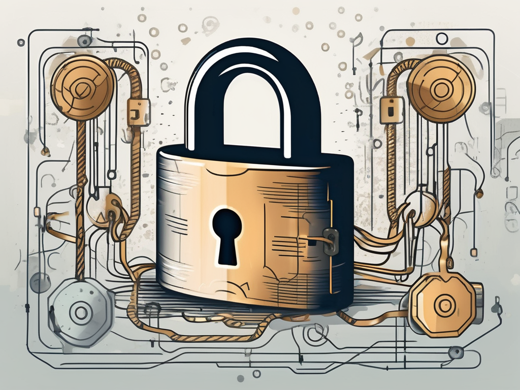 A large unlocked padlock